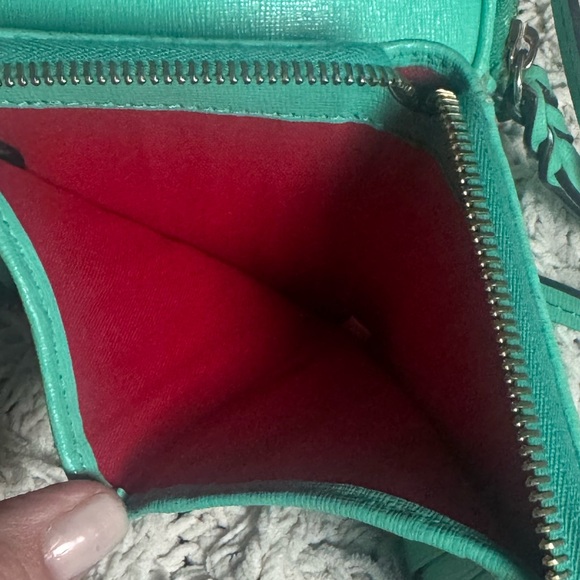 RARE🩵Dooney & Bourke Sawyer Double Zip Top Crossbody in Mint w/matching wallet - Picture 10 of 10